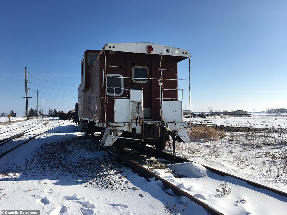 Pictured is the caboose before it was converted to Airbnb.  A caboose is a type of American railroad car that is used to transport train crew to the end of a freight train